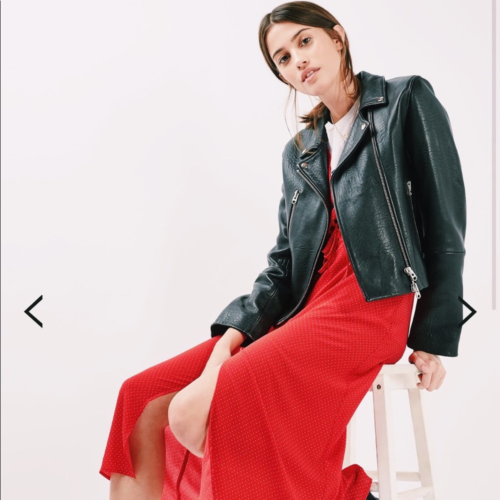 Gift w/purchase - TOPSHOP Red Spot Midi